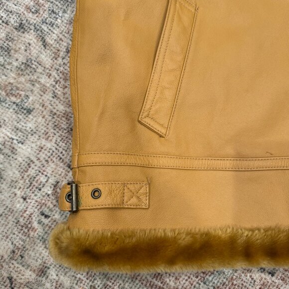 Vintage Tanners Avenue Leather Coat with Fur Lining - Picture 6 of 8